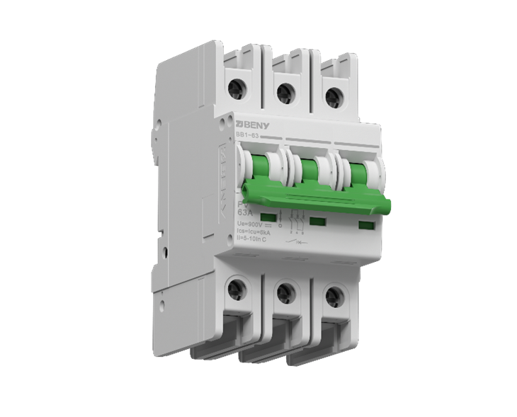 IP65 DC Miniature Circuit Breaker 900V 63A 3Pole DC MCB SAA/ TUV Certified BB1-63 best